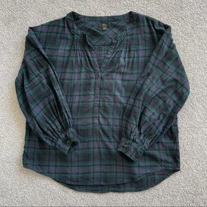 J. Crew Women’s Shirt in Black Watch Plaid